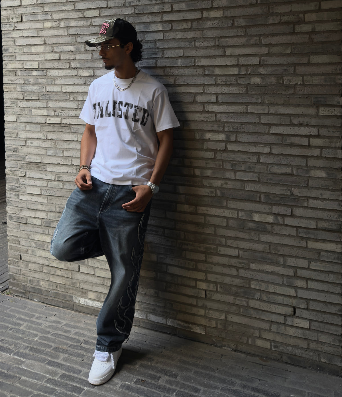 UNLISTED Camo White Tee